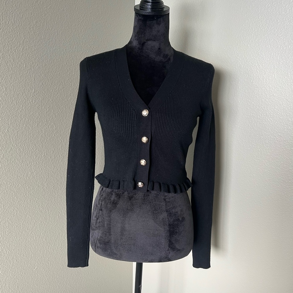 Cider Black Button-Down Women's Top